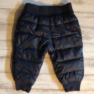 GAP Navy Puffer Pants Grey Knit Lining Size 12-18m